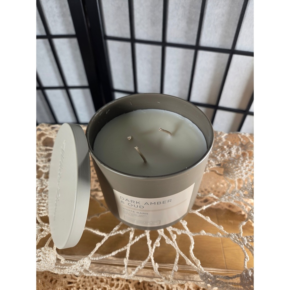 White Barn Dark Amber & Oud 3-Wick Scented Candle 14.5 oz Bath & Body Works - Picture 4 of 6